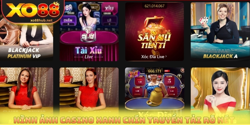 Hình ảnh casino xanh chính truyền tải rõ nét 