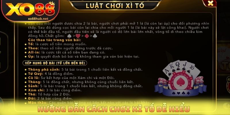 Hướng dẫn cách chơi Xì tố dễ hiểu