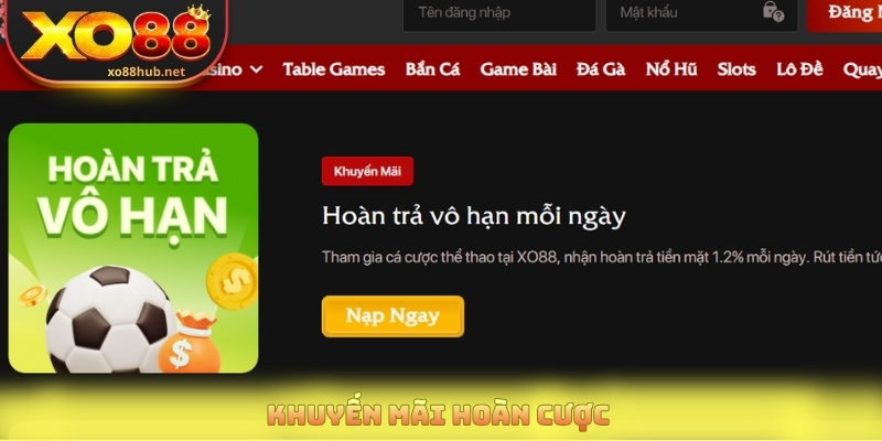 Khuyến Mãi Hoàn Cược