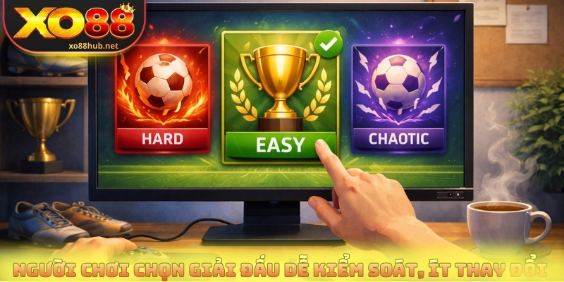 Người chơi chọn giải đấu dễ kiểm soát, ít thay đổi